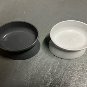2 Small Kitty City Raised Cat Bowls 6.5oz